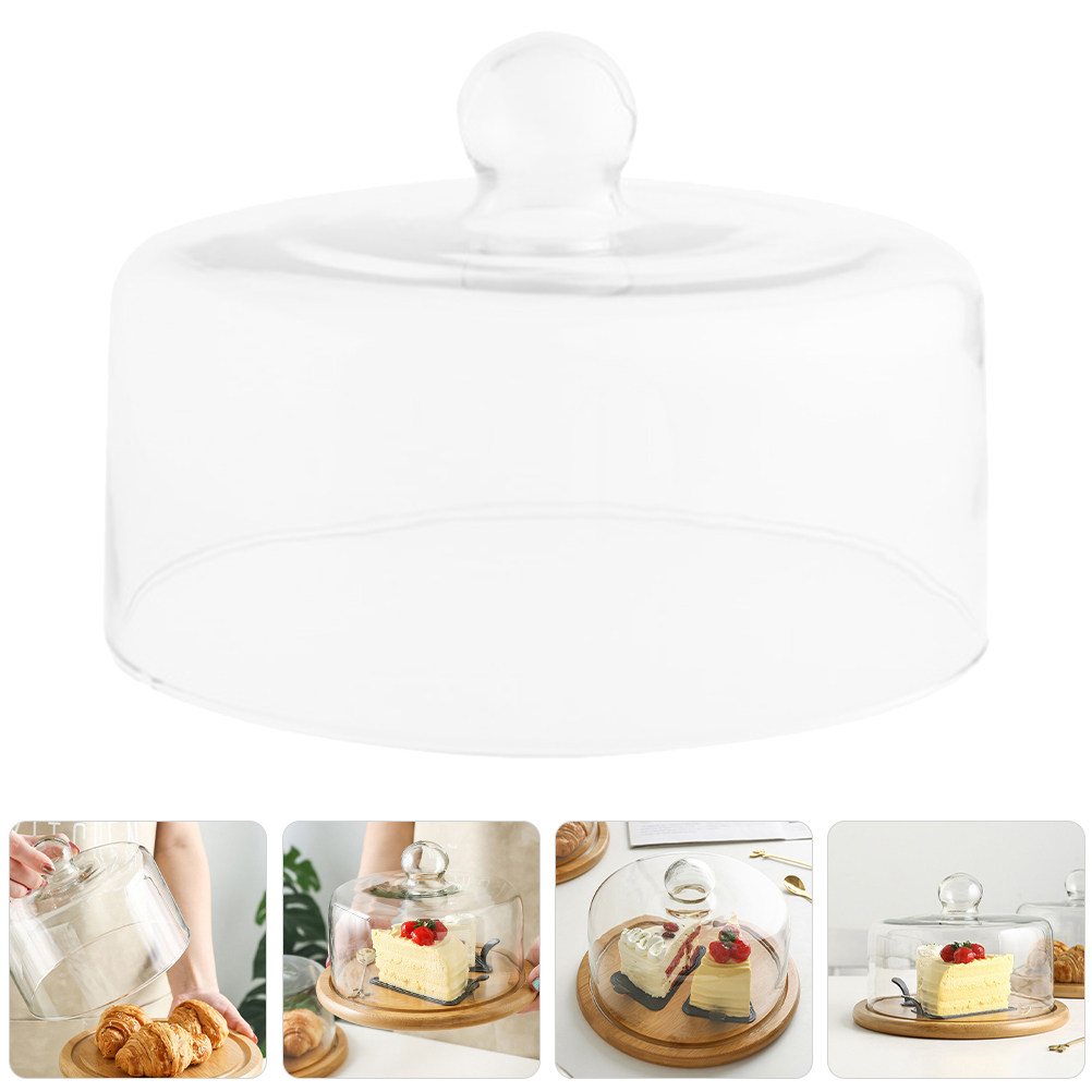 18Cm Transparent Glass Food Co - Plastic Dome Clear review and price